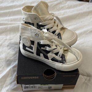 Converse Kids High-Top Sneakers - White and Black